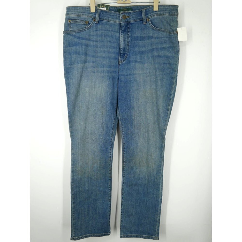 NWT Ralph Lauren Heritage Light Wash Jeans Perry Blue 16